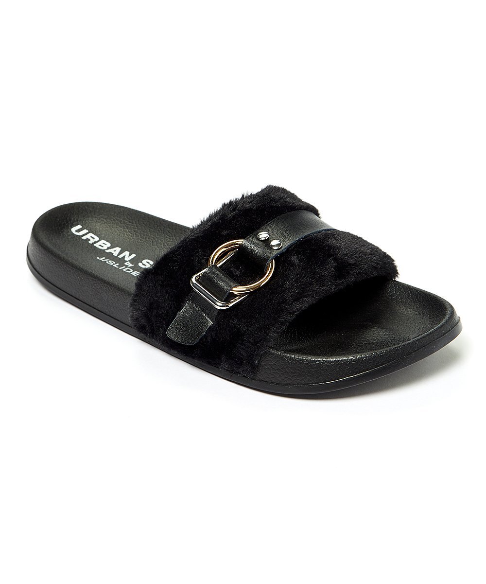 J/Slides Eva Buckle Up Black Slides